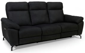 Selesta 3-Seater Black Fabric