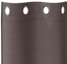 vidaXL Κουρτίνες 2 pcs Σκούρο καφέ Σκούρο καφέ 225 x 140 εκ.