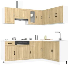 vidaXL Σετ Ντουλάπια Κουζίνας 11 τεμ. Lucca Sonoma Δρυς Επεξ. Ξύλο