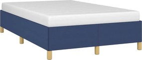 vidaXL Πλαίσιο Κρεβατιού χωρίς στρώμα Μπλε 120x190 εκ. Υφασμάτινο