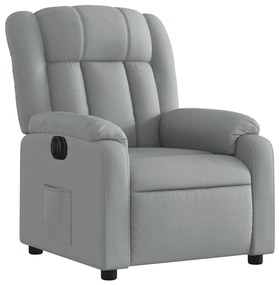 vidaXL Πολυθρόνα Ανακλινόμενη Ηλεκτρική Ανοιχτό Γκρι Υφασμάτινη