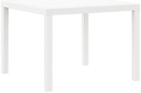 vidaXL Καφέ Κήπου Λευκό 100x100x73 εκ. Πολυ Ράτα
