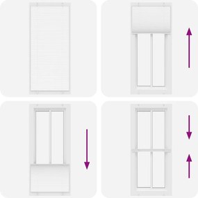 vidaXL Πλισέ περσίδα Λευκό 85x200 cm Πλάτος υφάσματος 84,4 cm