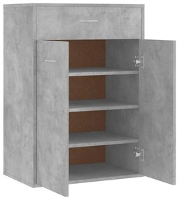 vidaXL Παπουτσοθήκη Γκρι Σκυροδέματος 60 x 35 x 84 εκ. από Επεξ. Ξύλο