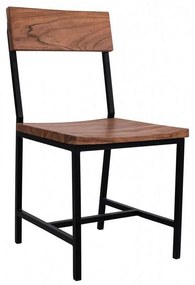 Καρέκλα HM8179.11 45,5x43,5x85,5cm Ξύλο Ακακίας Natural Μέταλλο,Ξύλο