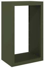 vidaXL Ράφι Καυσόξυλων Πράσινη 60x40x100 εκ. Ατσάλινο