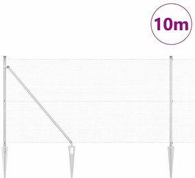vidaXL Φράκτης με Στυλό Γαλβανισμένος χάλυβας 10 x 1 μ