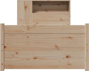vidaXL Κρεβάτι Βιβλιοθήκη Χωρίς Στρώμα 75x190 εκ Μασίφ Ξύλο Πεύκο