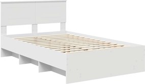 vidaXL Σκελετός Κρεβατιού Λευκό 120 x 123 εκ. Επεξεργασμένο ξύλο