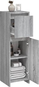 vidaXL Ντουλάπι Μπάνιου Γκρι Sonoma 30x30x95 εκ. Επεξεργασμένο Ξύλο