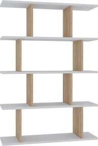 Βιβλιοθήκη Λευκό / Δρυς EDOPROL 90x25x127.4