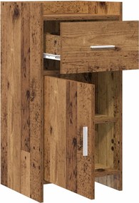vidaXL Πλαϊνό γραφείο Παλαιωμένο ξύλο 40 x 36 x 80 εκ