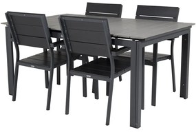 Σετ Τραπέζι και καρέκλες Dallas 3024, Polyξύλο, Μέταλλο | Epipla1.gr