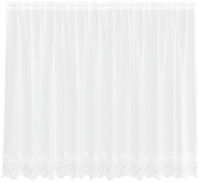vidaXL Κουρτίνα Δαντέλας με κουρτίνες Λευκό 300 x 140 cm Πολυεστέρας