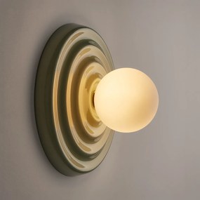 Φωτιστικό τοίχου από κεραμικό και οπαλίνα, Holi