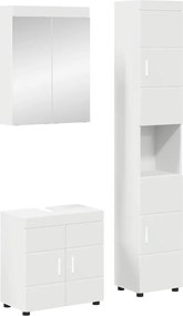 vidaXL Σετ Επίπλων Μπάνιου TULUM 3 pcs Λευκό 60 x 34 x 63 εκ