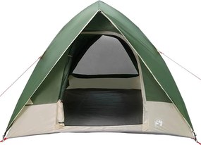 vidaXL Σκηνή Camping 4 ατόμων Αδιάβροχο Πράσινο ταφτάς