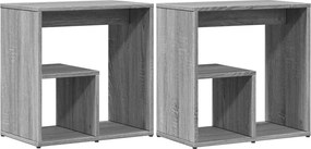 vidaXL Βοηθητικά Τραπέζια 2 τεμ Γκρι Sonoma 50x30x50 εκ. Επεξ. Ξύλο