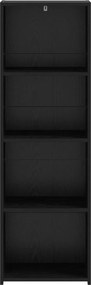 vidaXL Highboard Μαύρη Δρυς 40 x 41 x 124 εκ Επεξεργασμένο Ξύλο