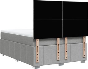 vidaXL Κρεβάτι Boxspring με Στρώμα Αν. Πράσινο 160x200εκ Υφασμάτινο