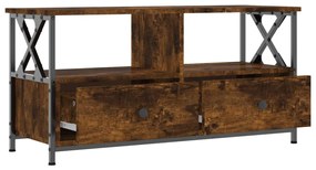 vidaXL Έπιπλο Τηλεόρασης Καπνιστή Δρυς 90x33x45 εκ. Επεξ. Ξύλο/Σίδερο