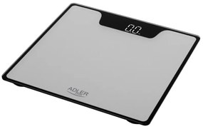 Ψηφιακή ζυγαριά μπάνιου Adler AD 8174S, 180 kg, οθόνη LED, Γυαλί ασφαλείας, Αυτόματη απενεργοποίηση, Ασημί