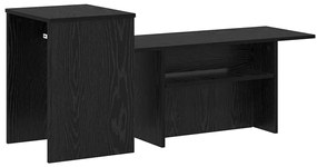 vidaXL Τραπέζι κονσόλας Μαύρη Οξυά 91,5 x 35 x 38,5 εκ