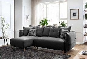 Corner Sofa-Bed Puffy - Anthracite Anthracite