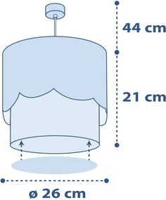Φωτιστικό οροφής Ango Moon-Μπλε