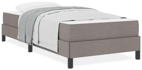 vidaXL Κρεβάτι με ελατήρια με στρώμα Taupe 90 x 200 cm ύφασμα