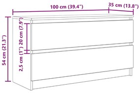 ΈΠΙΠΛΟ ΤΗΛΕΟΡΑΣΗΣ ΓΚΡΙ SONOMA 100X35X54 ΕΚ. ΑΠΟ ΕΠΕΞΕΡΓ. ΞΥΛΟ 861810