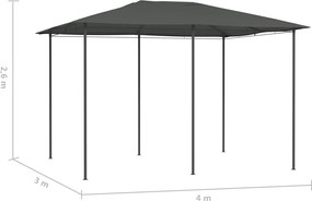 vidaXL Κιόσκι Ανθρακί 3 x 4 x 2,6 μ. 160 γρ./μ²