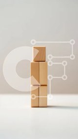 Intra Συλλεκτικό Ξύλινο Παζλ Plywood  4mm - Απλός και μινιμαλιστικός Ξύλινος Πύργος Σε Ξύλινο Κουτί - Διαστάσεις: 10x10 cm – 25 κομμάτια