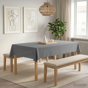 vidaXL Ύφασμα Τραπέζης 5 τμχ. Ανοιχτό γκρι 140 x 200 cm Πολυεστέρας