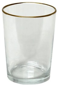 Ποτήρι Νερού Γυάλινο-Χρυσό Διάφανο ESPIEL 510ml-8,8x12εκ. RAB146K6