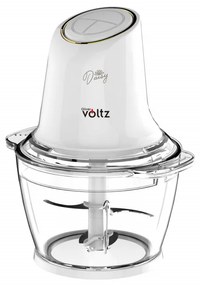 Πολυκόπτης Oliver Voltz Daisy OV51111W, 600W, 1 l, Γυάλινο μπολ, Διπλή λεπίδα, Παλμικό, Λευκό