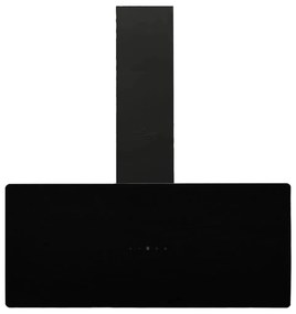 vidaXL Απορροφητήρας Τοίχου Μαύρος 90 εκ. από Ατσάλι και Ψημένο Γυαλί