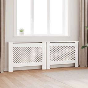vidaXL Καλύμματα Καλοριφέρ 2 τεμ. Λευκά 112 x 19 x 81,5 εκ. από MDF