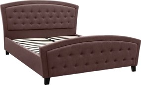 Κρεβάτι Alexia Megapap υφασμάτινο χρώμα καφέ 160x200εκ.