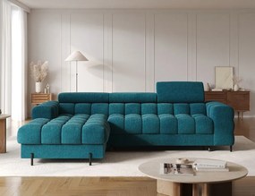 Γωνιακός καναπές Freyia-Petrol-Αριστερή - 285.00Χ181.00Χ93.00cm