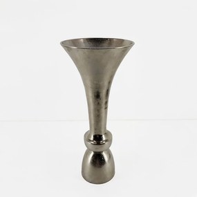 Βάζο Luxor 029028 23x23x50cm Silver Nickel Αλουμίνιο