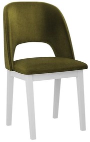 Καρέκλα Victorville 333, Άσπρο, Πράσινο, 82x45x45cm, 6 kg, Ταπισερί, Ξύλινα, Ξύλο: Οξιά | Epipla1.gr