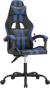 vidaXL Καρέκλα Gaming Μαύρο/Μπλε από Συνθετικό Δέρμα