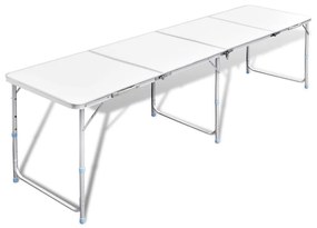 Τραπέζι Βαλίτσα Πτυσσόμενο Ρυθμιζόμενο Ύψος 240 x 60 cm Αλουμινίου