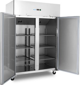 Fridge - 1200L - 6 Adjustable Shelves (2/1 GN) - Stainless Steel - on Wheels