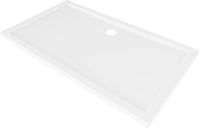 Mexen Flow ορθογώνιος ντους slim 160 x 100 cm, λευκή γυαλάδα - 46R101016