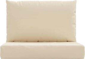 vidaXL Μαξιλάρια Παλέτας 2 τεμ. Μπεζ Ύφασμα Oxford