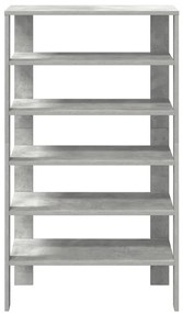 Ράφι παπουτσιών Γκρι μπετόν 61x32x105 cm Κατασκευασμένο ξύλο - Γκρι