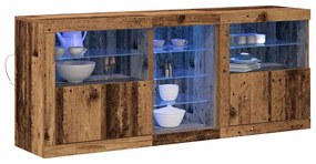 vidaXL Πλαϊνό γραφείο Παλαιό ξύλο 162 x 37 x 67 εκ. Επεξεργασμένο ξύλο