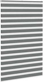 vidaXL Ζέβρα τυφλή Σκούρο Γκρι Πλάτος υφάσματος 140,9 εκ. Πολυεστέρας